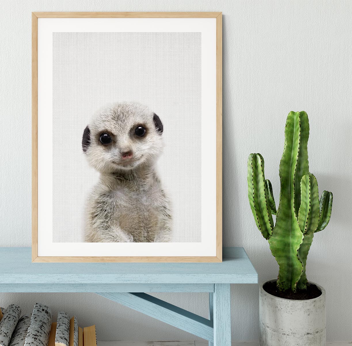 Peekaboo Baby Meerkat Framed Print - 1x - 3