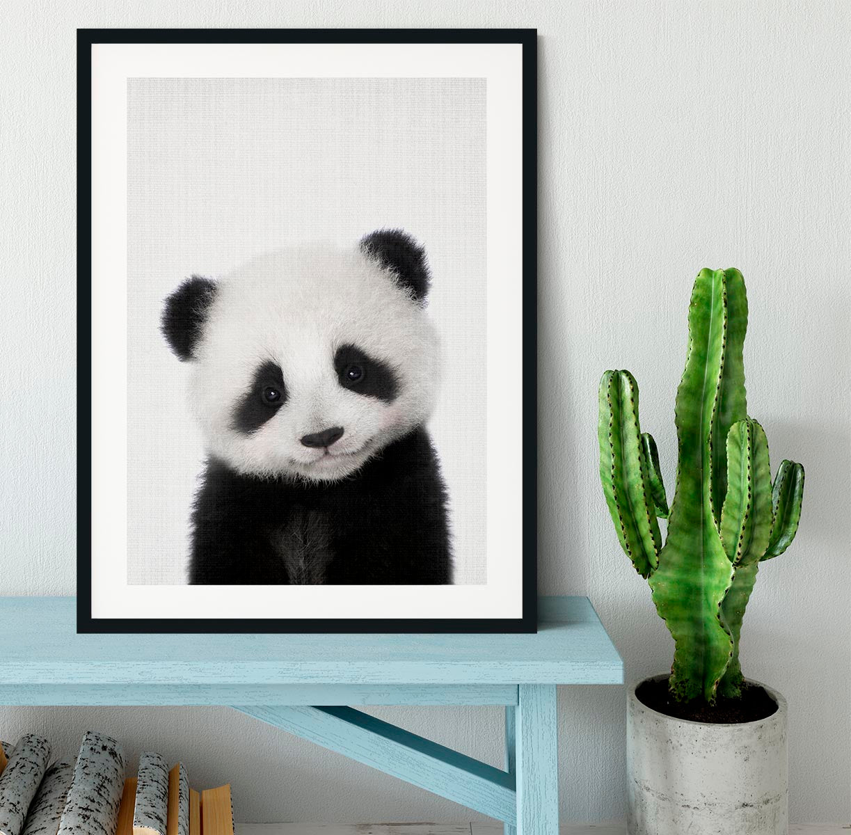 Peekaboo Baby Panda Framed Print - 1x - 1