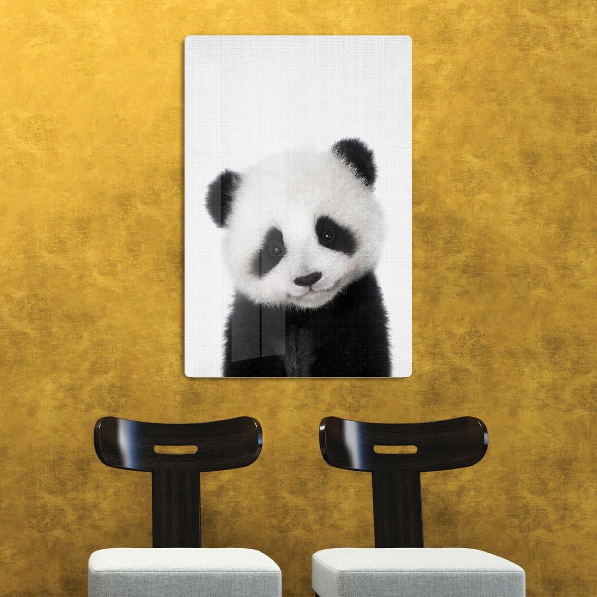 Peekaboo Baby Panda Acrylic Block - 1x - 2