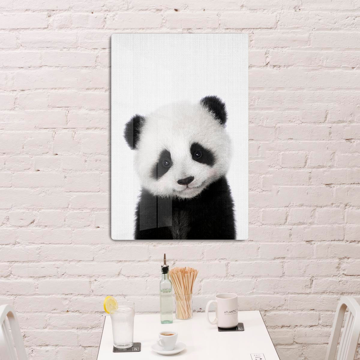 Peekaboo Baby Panda Acrylic Block - 1x - 3