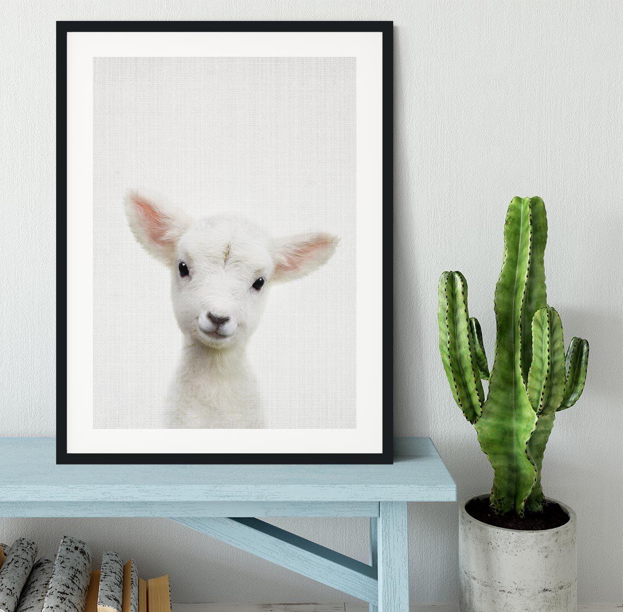 Peekaboo Baby Sheep Framed Print - 1x - 1