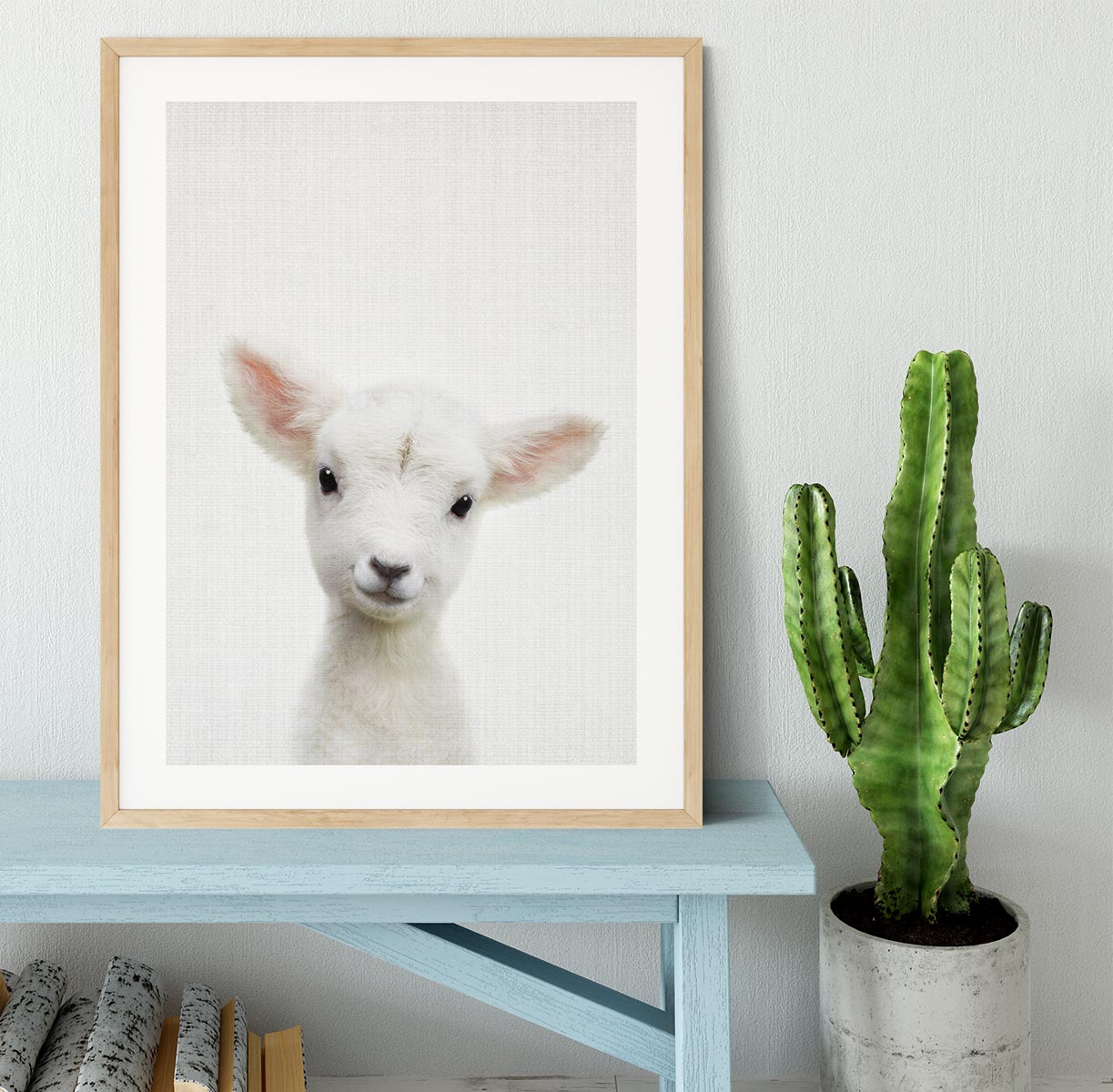 Peekaboo Baby Sheep Framed Print - 1x - 3