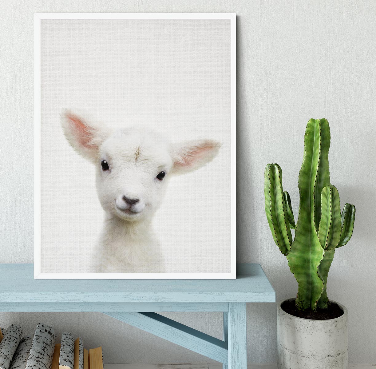 Peekaboo Baby Sheep Framed Print - 1x -6