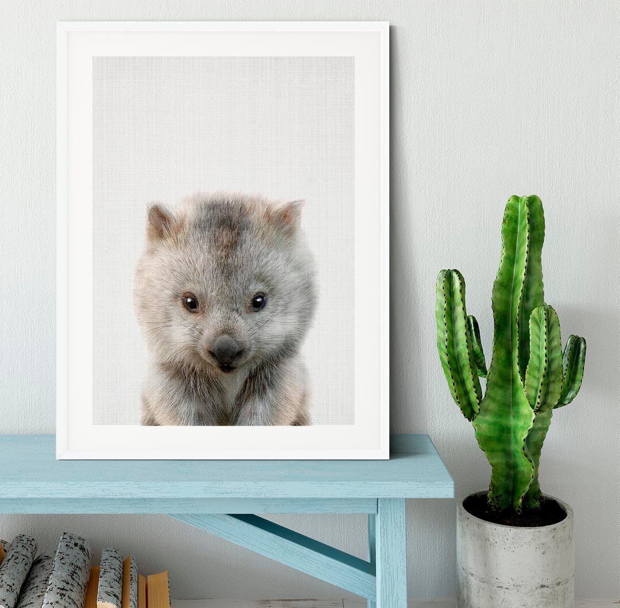 Peekaboo Baby Wombat Framed Print - 1x - 5