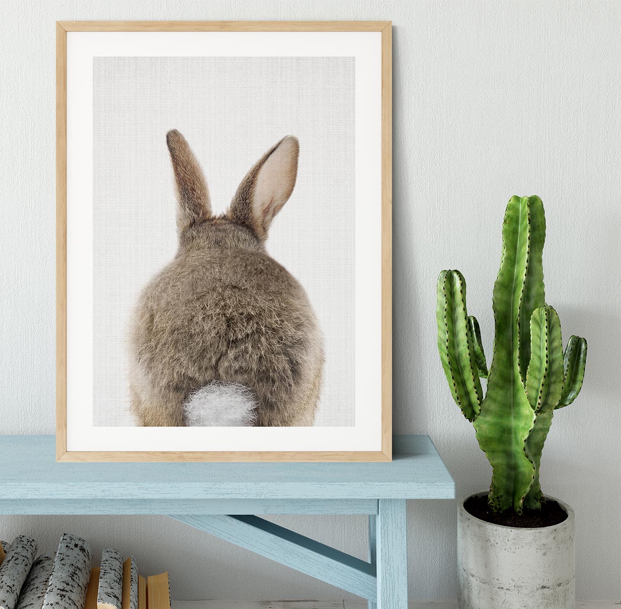 Peekaboo Bunny Tail Framed Print - 1x - 3