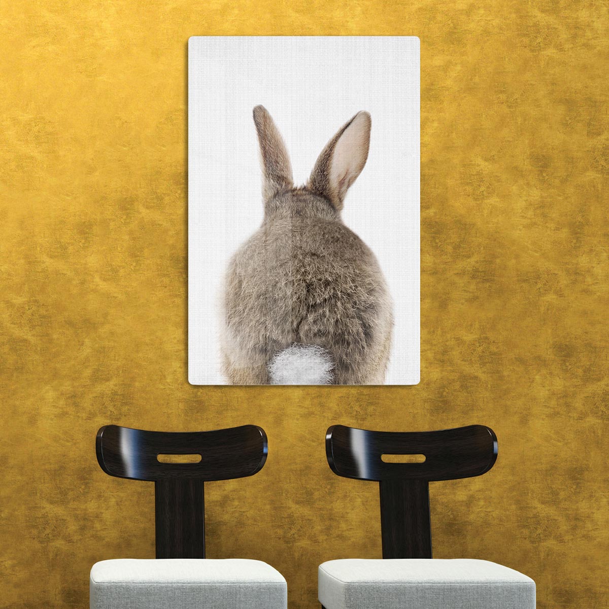 Peekaboo Bunny Tail Acrylic Block - 1x - 2