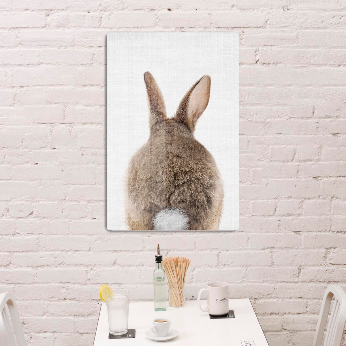 Peekaboo Bunny Tail Acrylic Block - 1x - 3