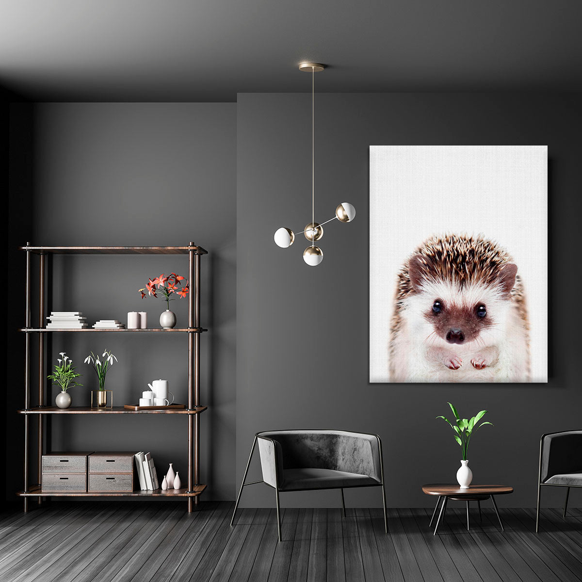 Peekaboo Hedgehog Canvas Print or Poster - 1x - 5