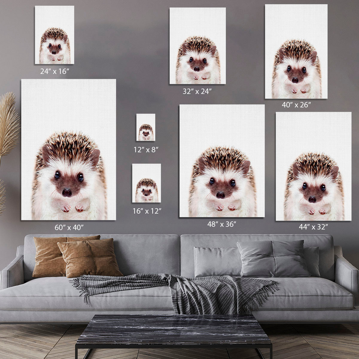 Peekaboo Hedgehog Canvas Print or Poster - 1x - 7