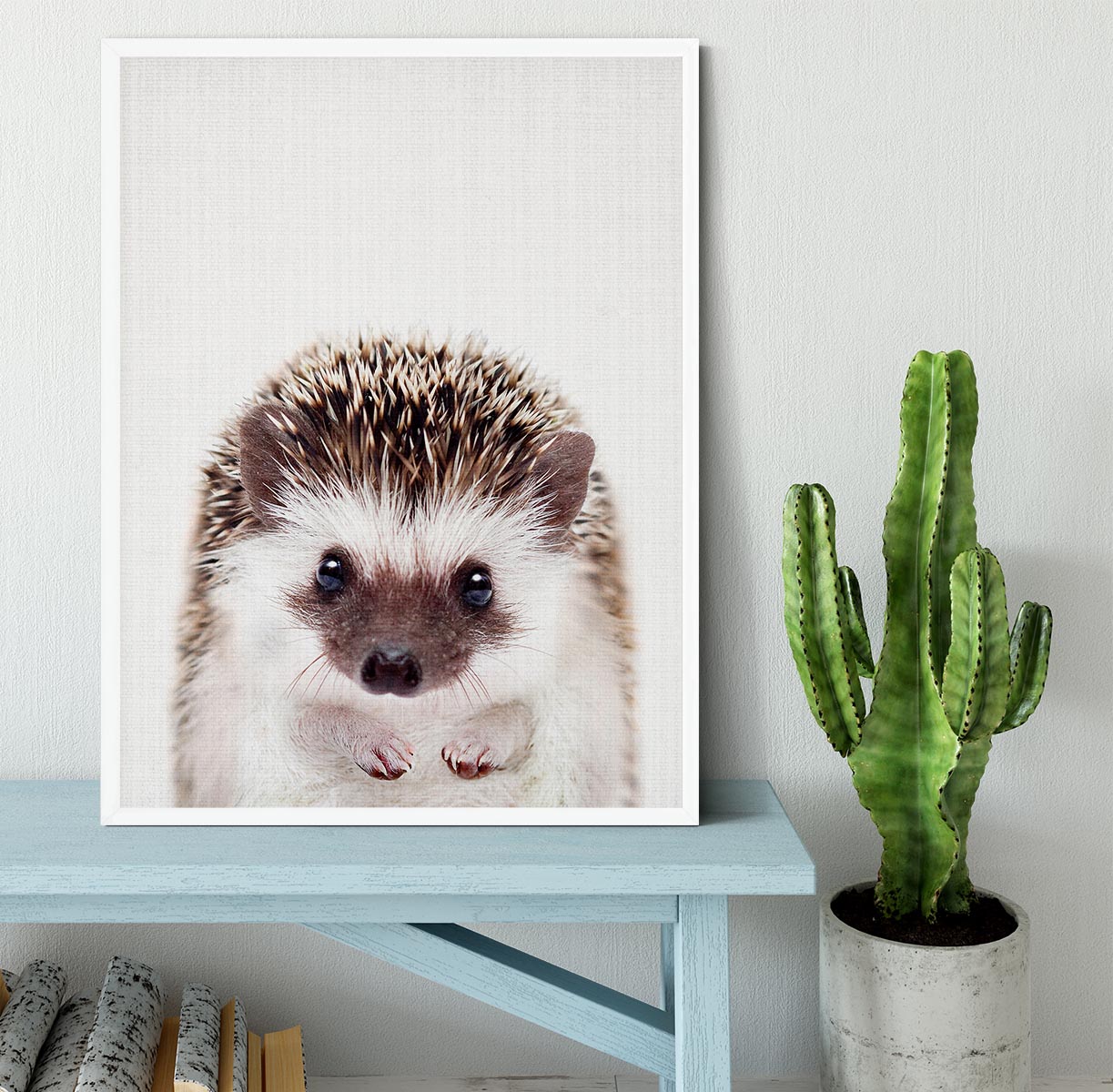 Peekaboo Hedgehog Framed Print - 1x -6