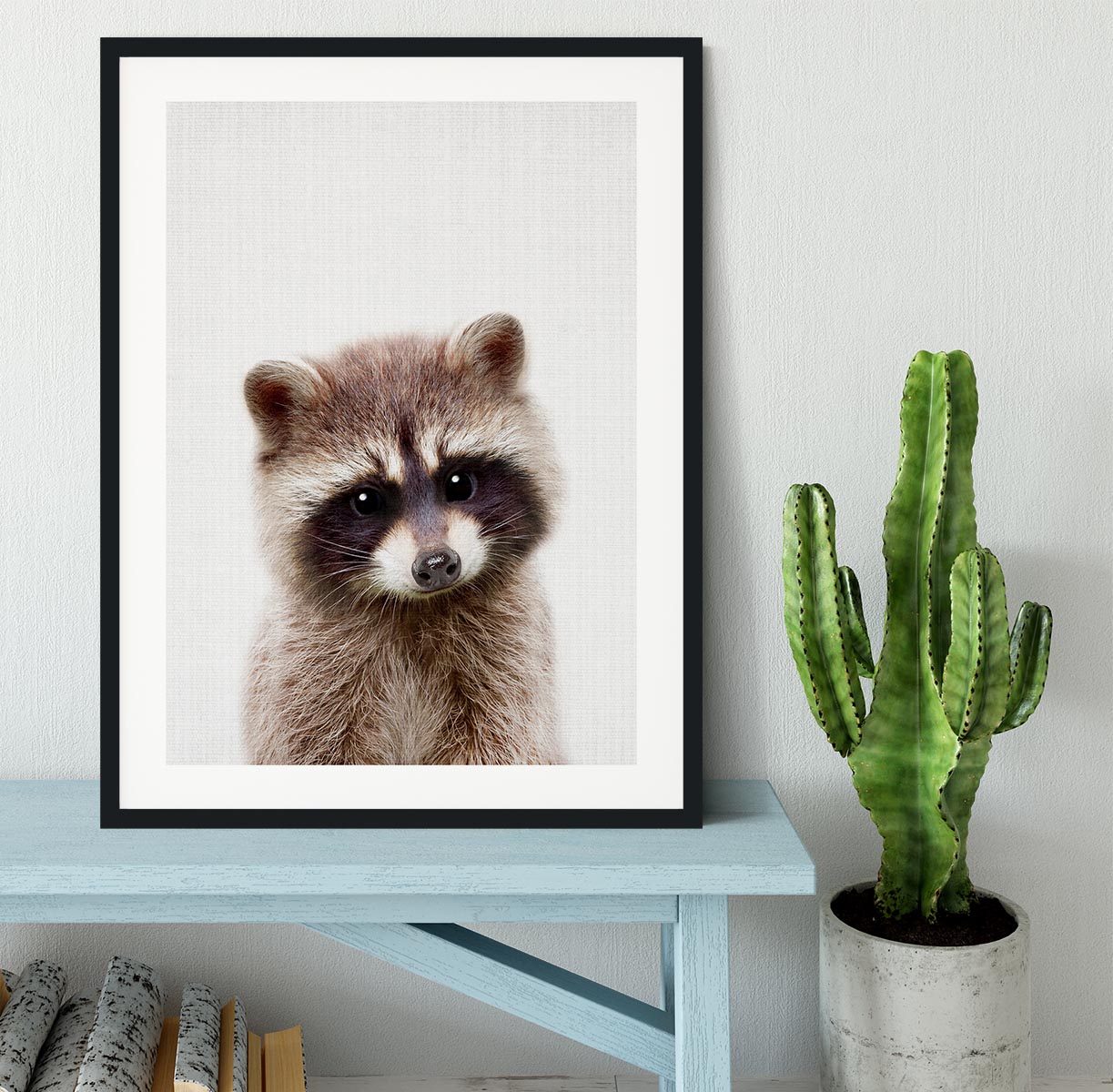 Peekaboo Raccoon Framed Print - 1x - 1