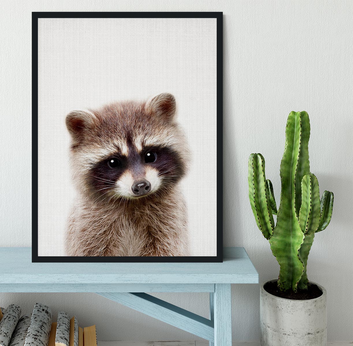 Peekaboo Raccoon Framed Print - 1x - 2