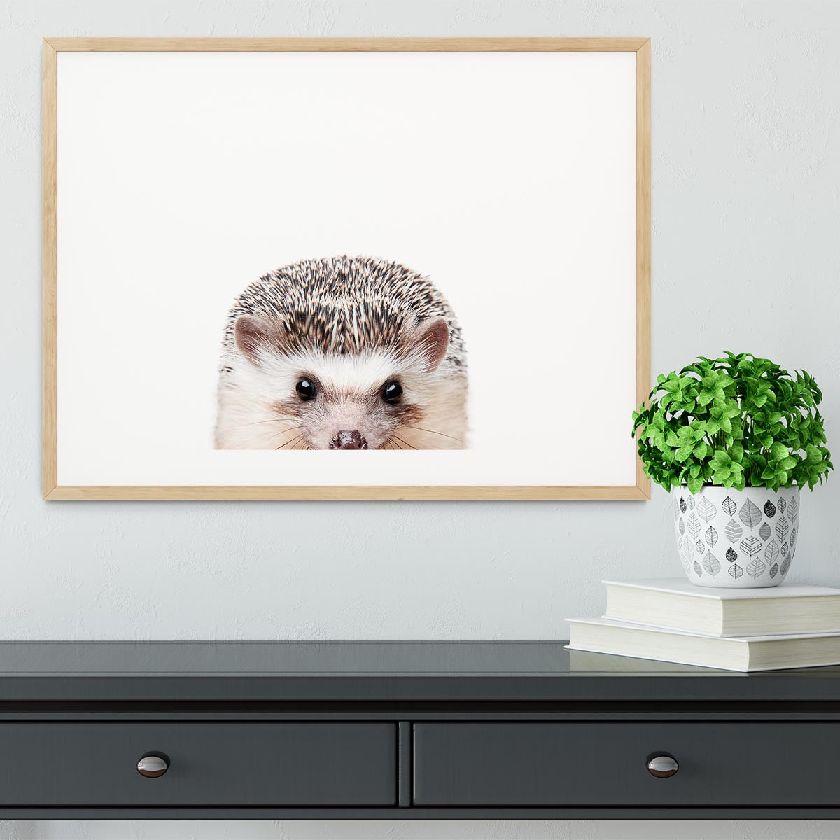 Peeking Hedgehog Framed Print - 1x - 3