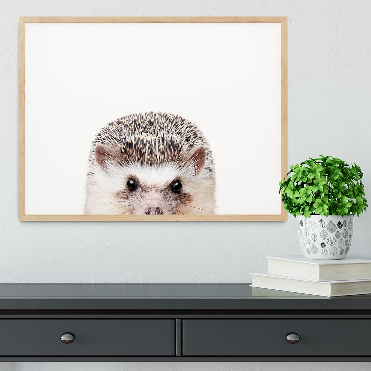 Peeking Hedgehog Framed Print - 1x - 4