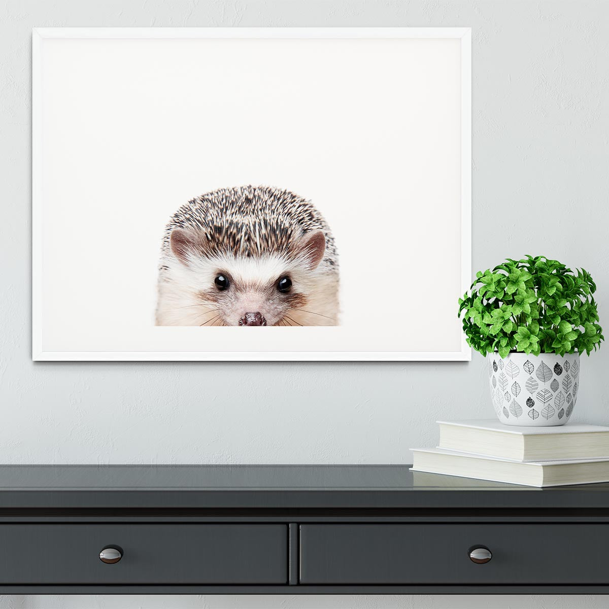 Peeking Hedgehog Framed Print - 1x - 5