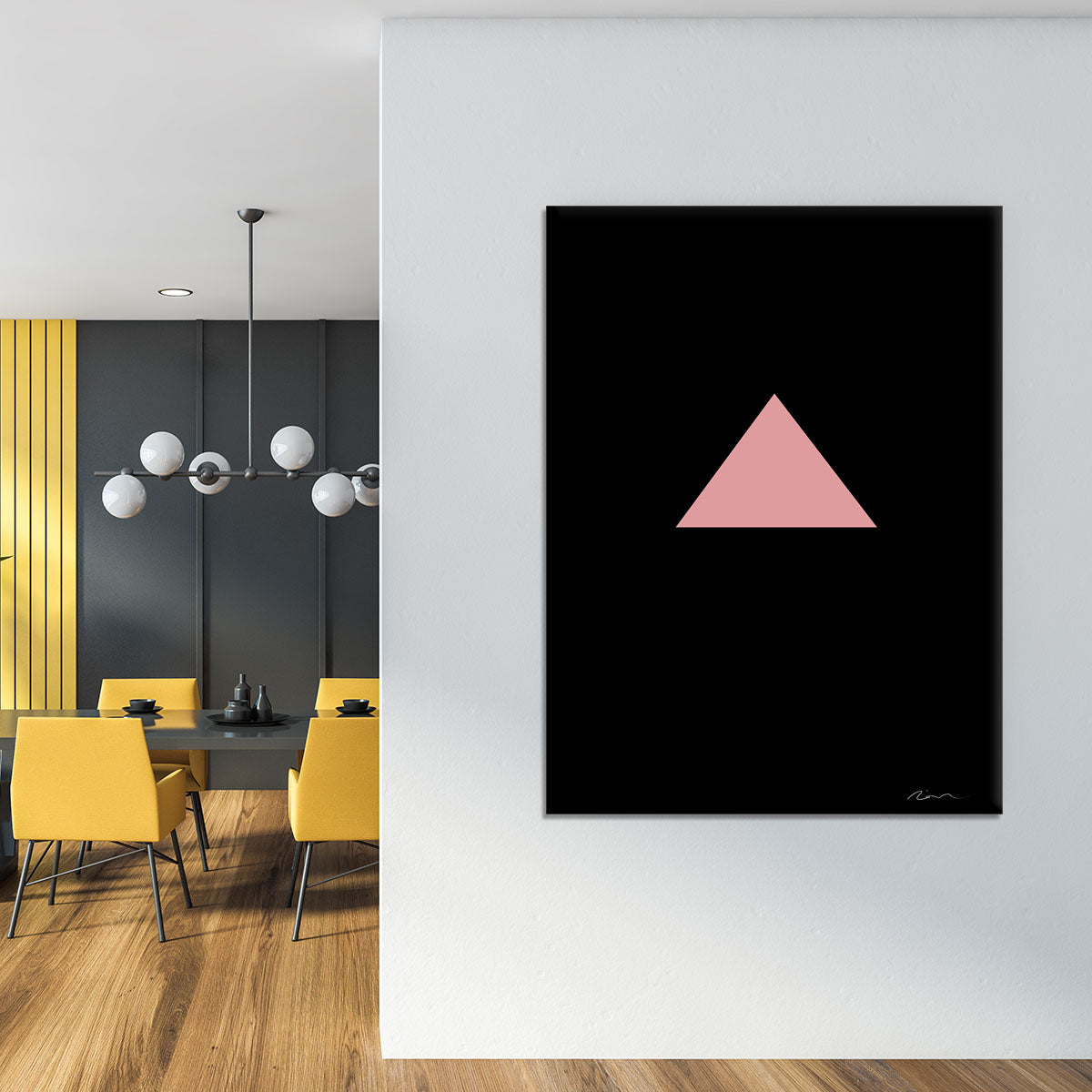 Pink Triangle Canvas Print or Poster - 1x - 4