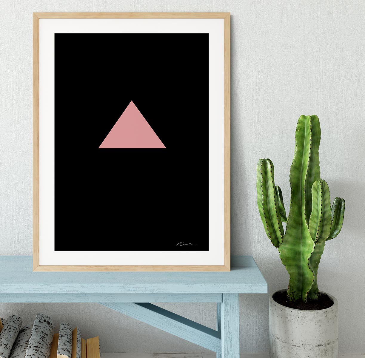 Pink Triangle Framed Print - 1x - 3