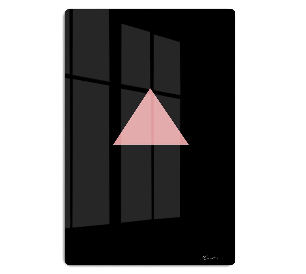 Pink Triangle Acrylic Block - 1x - 1