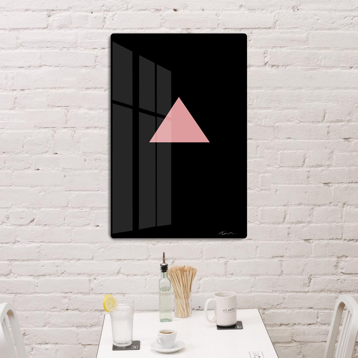 Pink Triangle Acrylic Block - 1x - 3