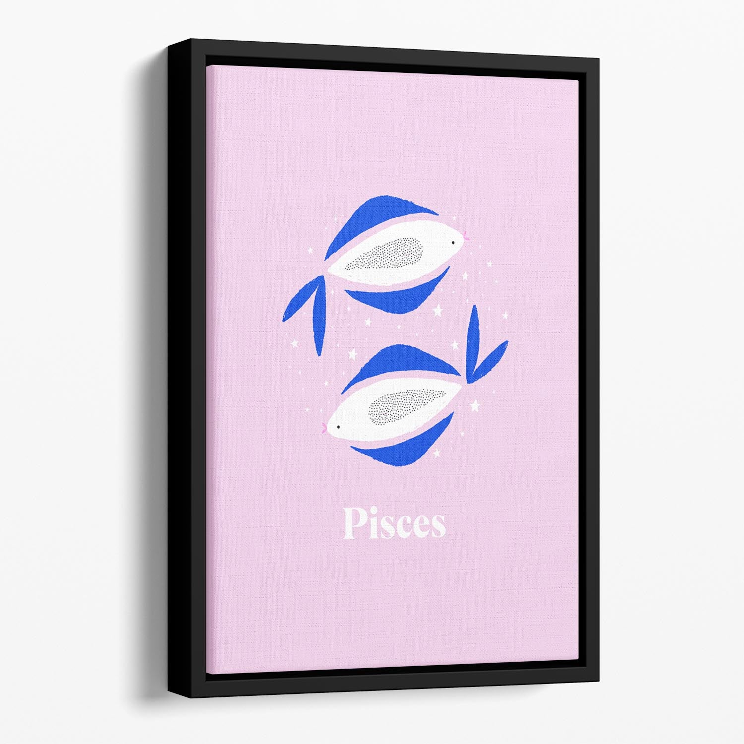 Pisces Inspirational Art Floating Framed Canvas - Canvas Art Rocks - 1