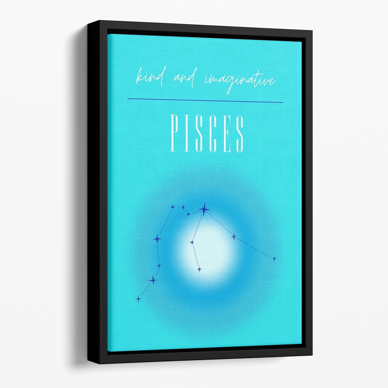 Pisces Zodiac Dream Art Floating Framed Canvas - Canvas Art Rocks - 1