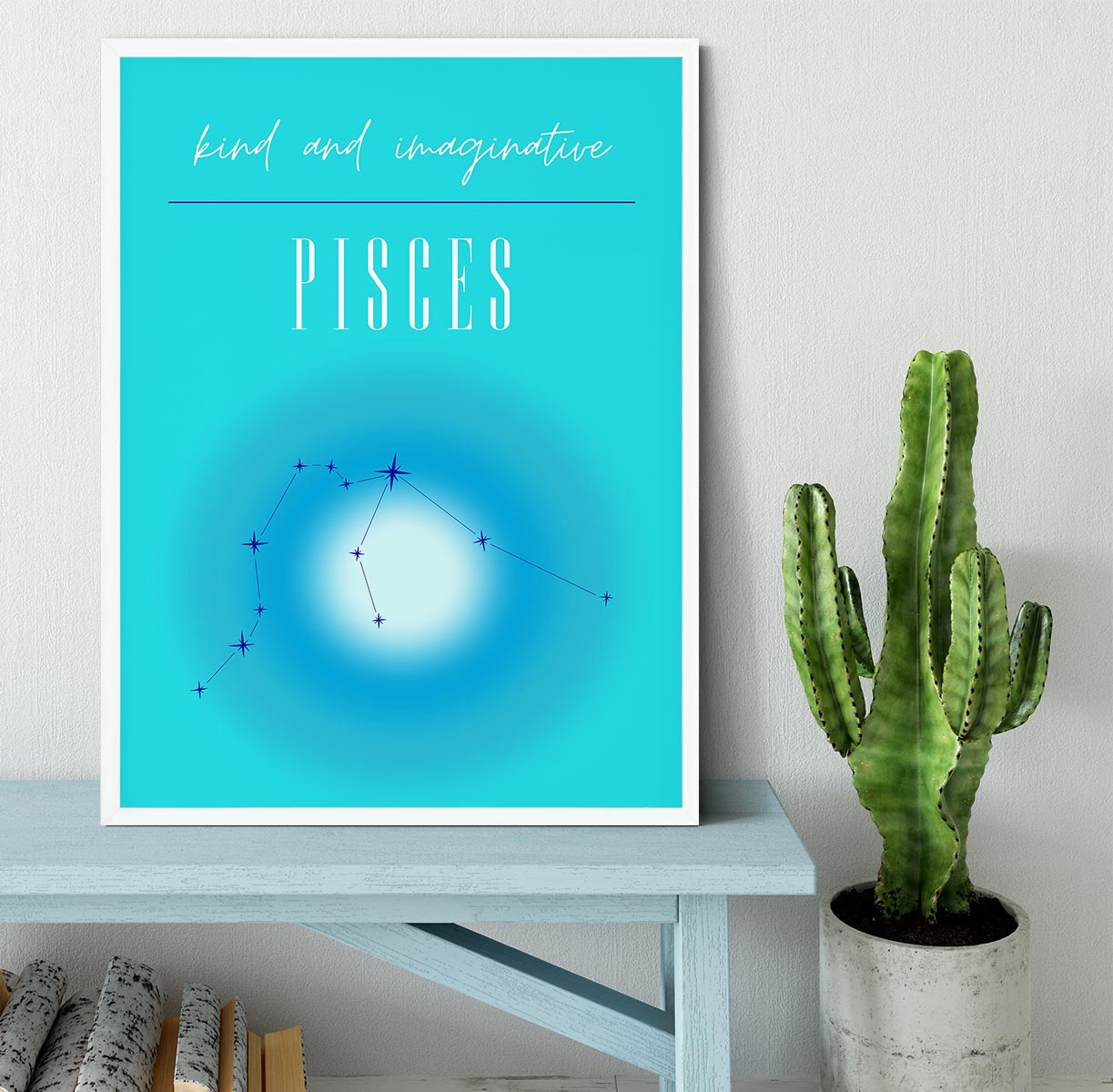 Pisces Zodiac Dream Art Framed Print - Canvas Art Rocks -6