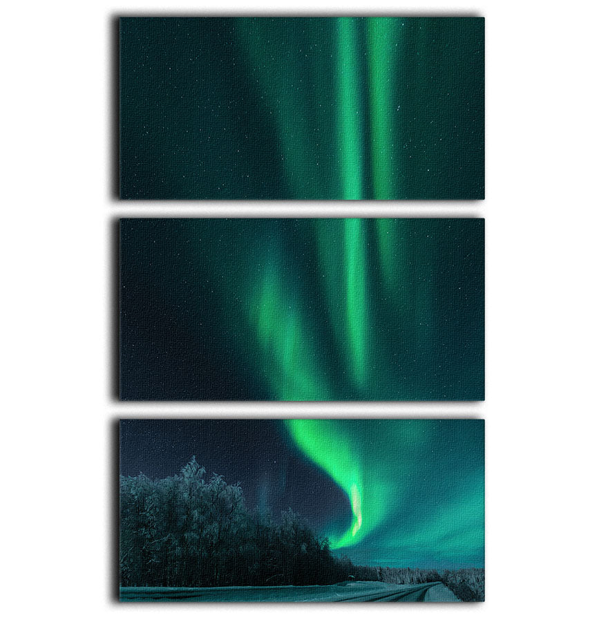 Polar lights 3 Split Panel Canvas Print - Canvas Art Rocks - 1