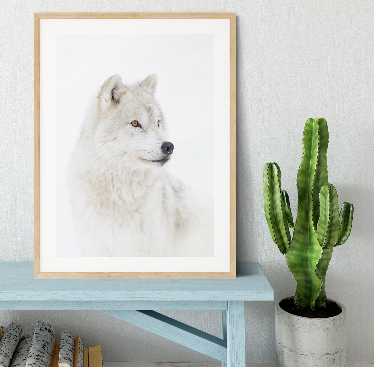 Portrait of an Arctic Wolf Framed Print - 1x - 3