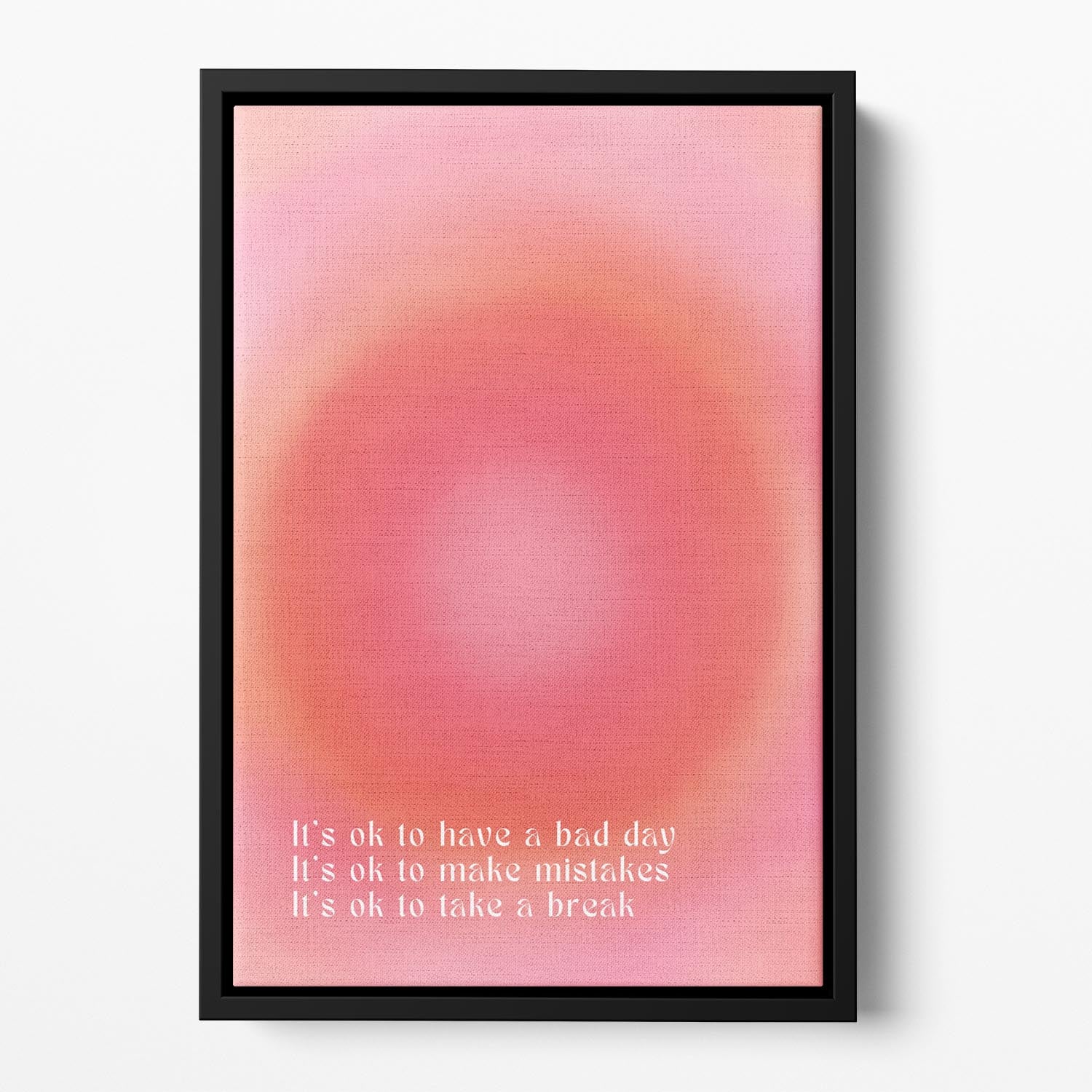 Positivity Spark Poster Floating Framed Canvas - Canvas Art Rocks - 2