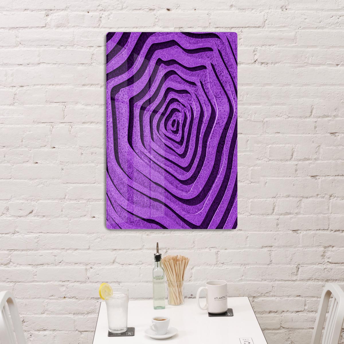 Purple Maze Acrylic Block - 1x - 3