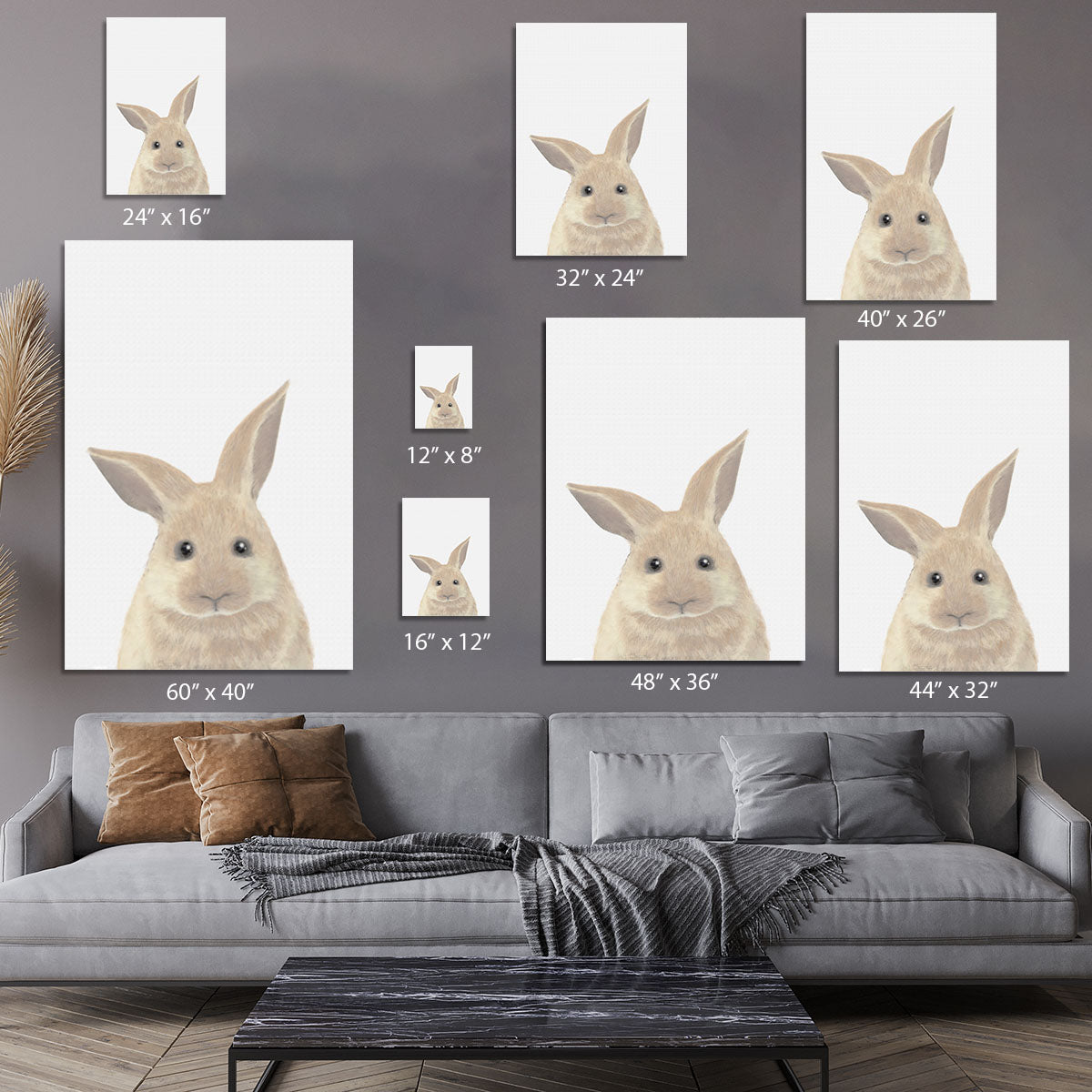 Rabbit Canvas Print or Poster - 1x - 7