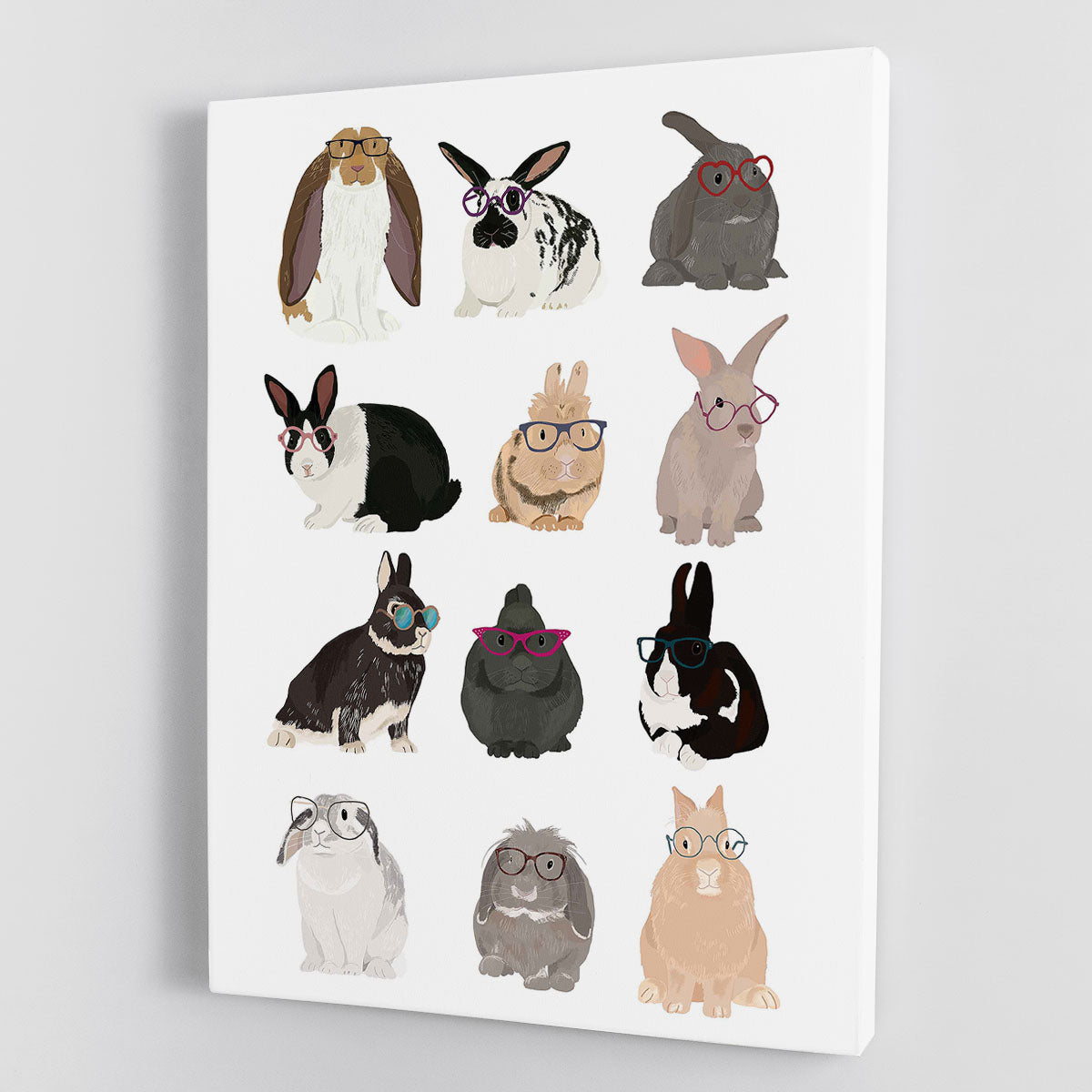 Rabbit Family Canvas Print or Poster - 1x - 1