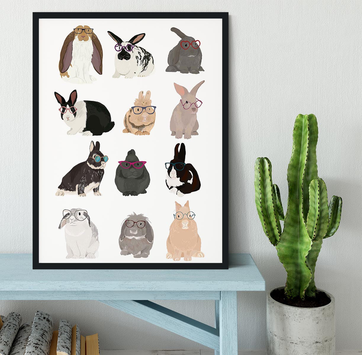 Rabbit Family Framed Print - 1x - 2