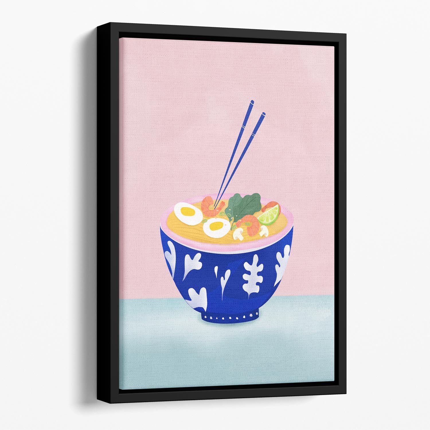 Ramen Bowl Floating Framed Canvas - Canvas Art Rocks - 1