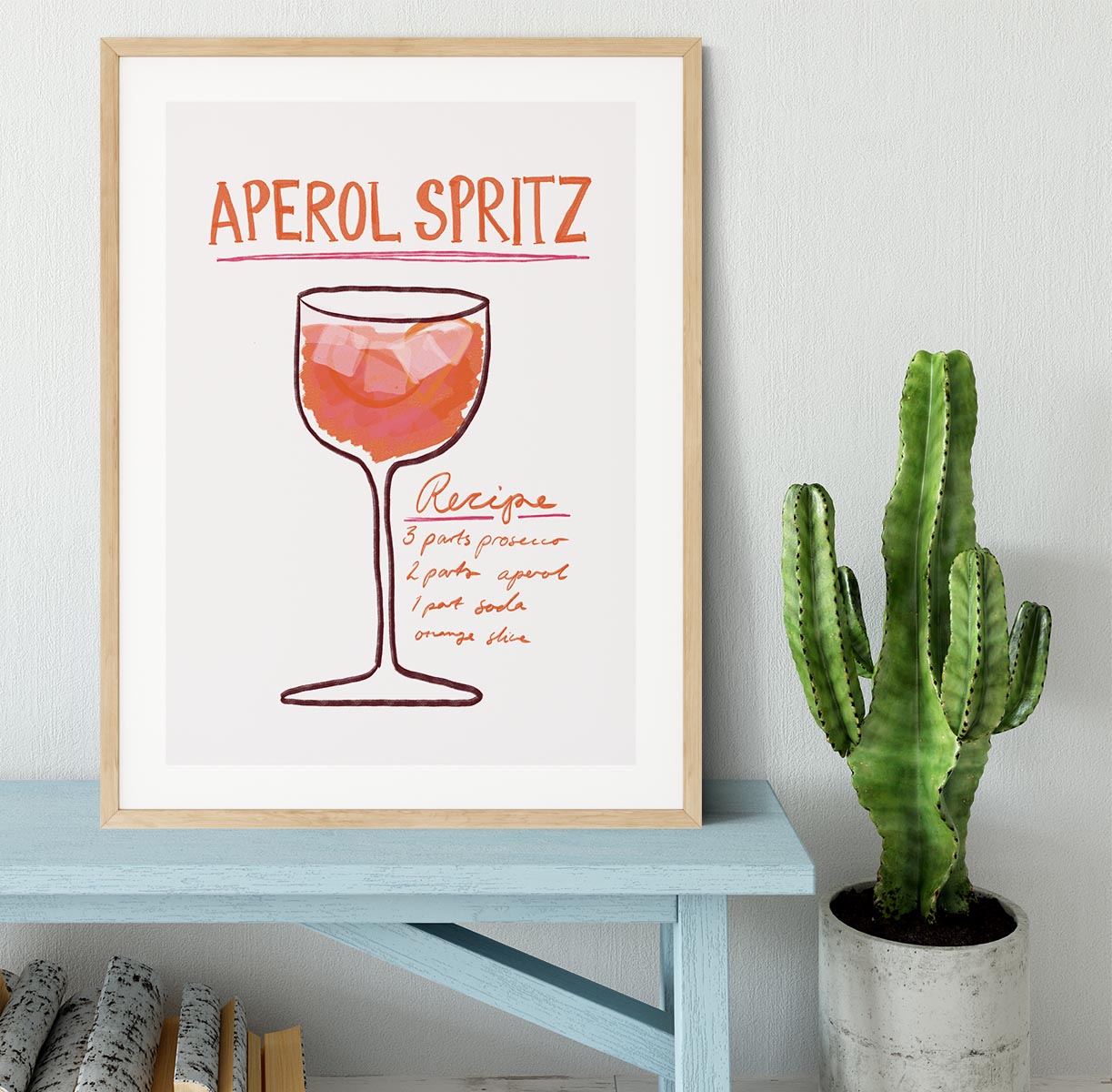 Recipe Aperol Spritz Framed Print - Canvas Art Rocks - 3