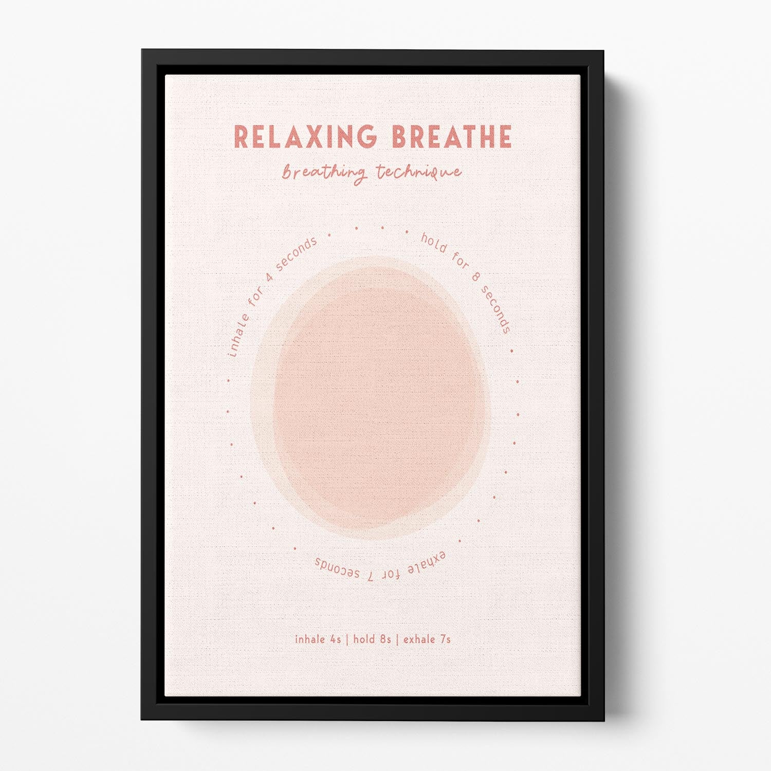 Relaxing Breathe Floating Framed Canvas - Canvas Art Rocks - 2