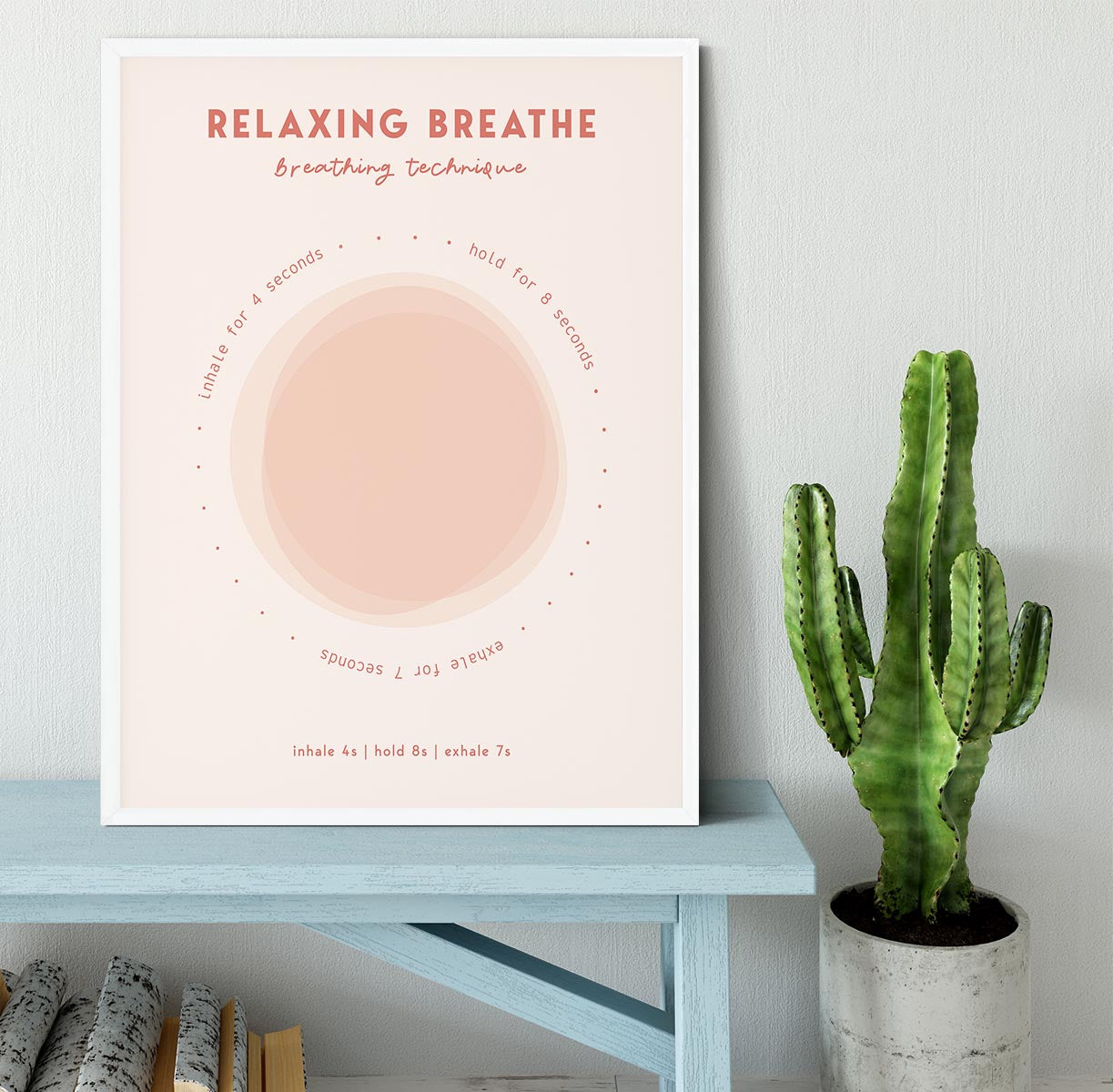 Relaxing Breathe Framed Print - Canvas Art Rocks -6