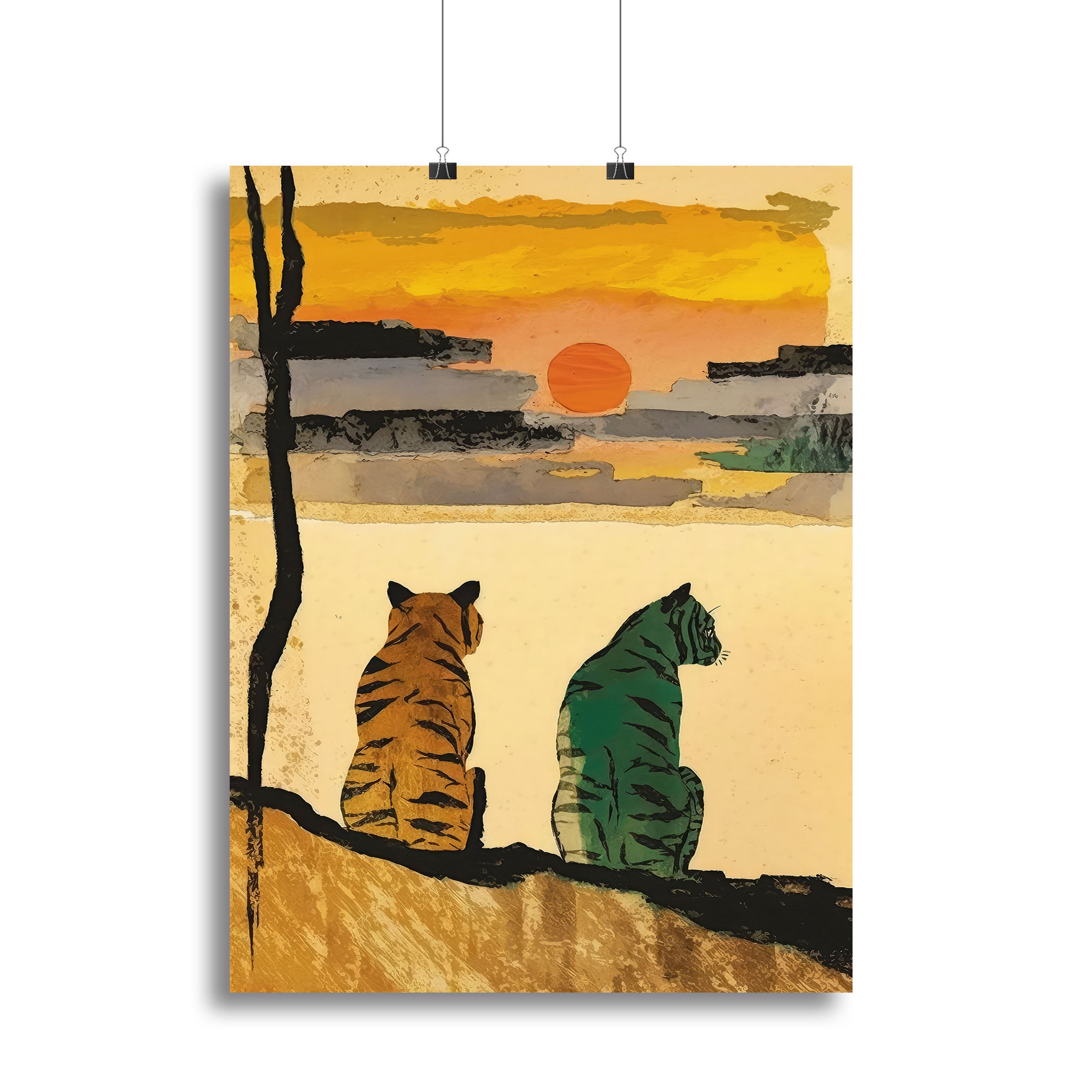 Resting Tigers Canvas Print or Poster - 1x - 2