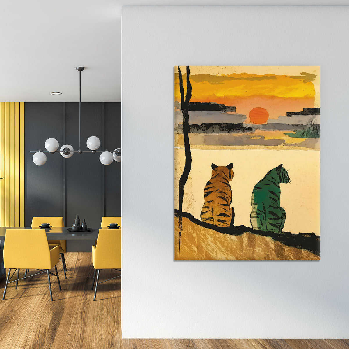 Resting Tigers Canvas Print or Poster - 1x - 4