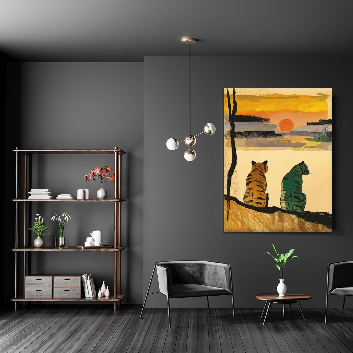 Resting Tigers Canvas Print or Poster - 1x - 5