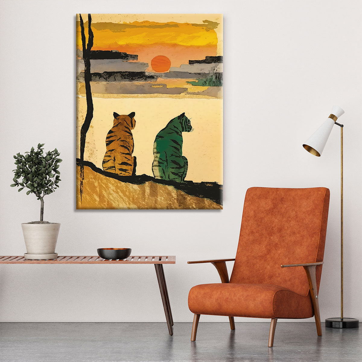 Resting Tigers Canvas Print or Poster - 1x - 6