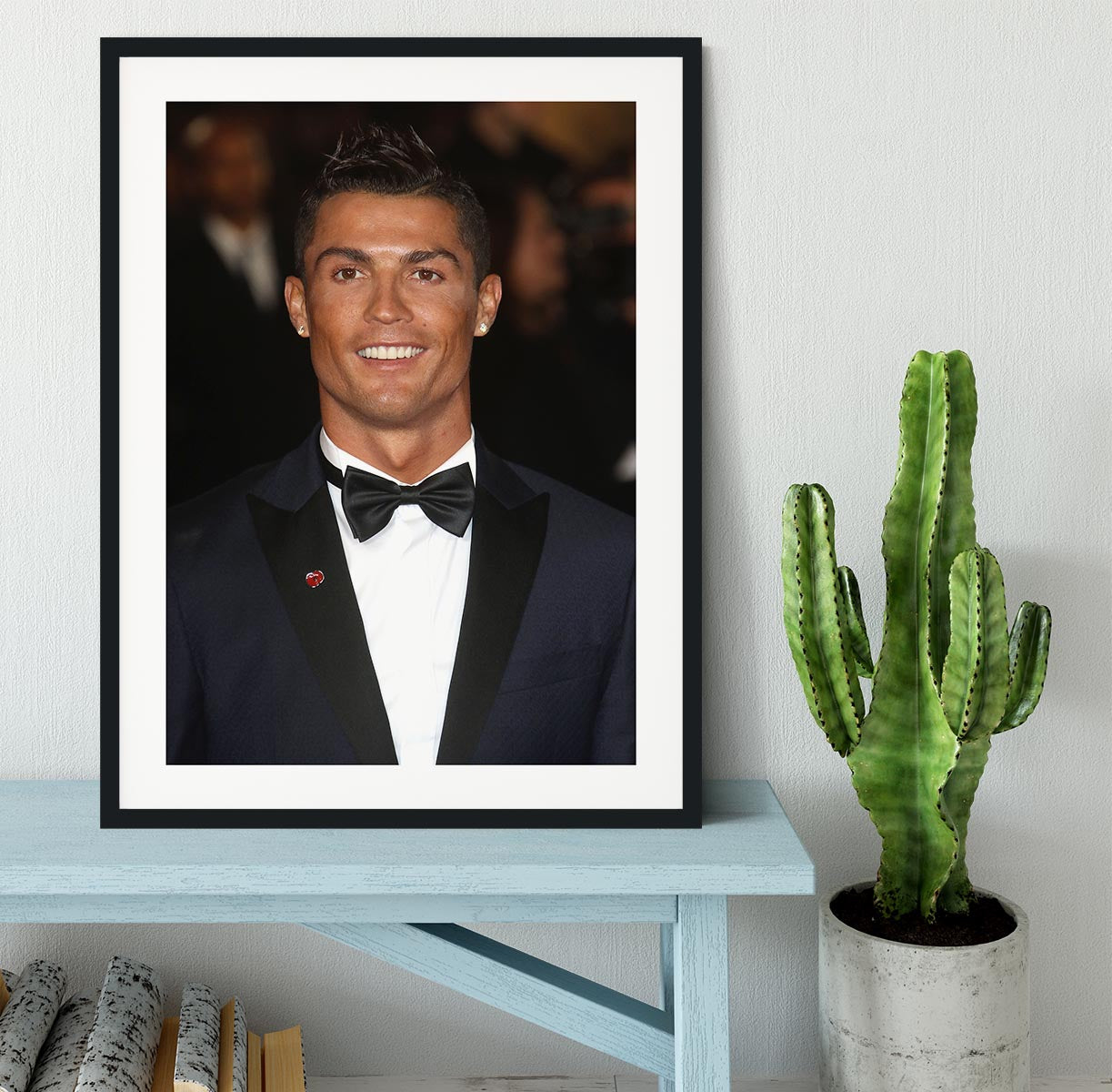 Ronaldo Wearing Poppy Framed Print - Canvas Art Rocks - 1