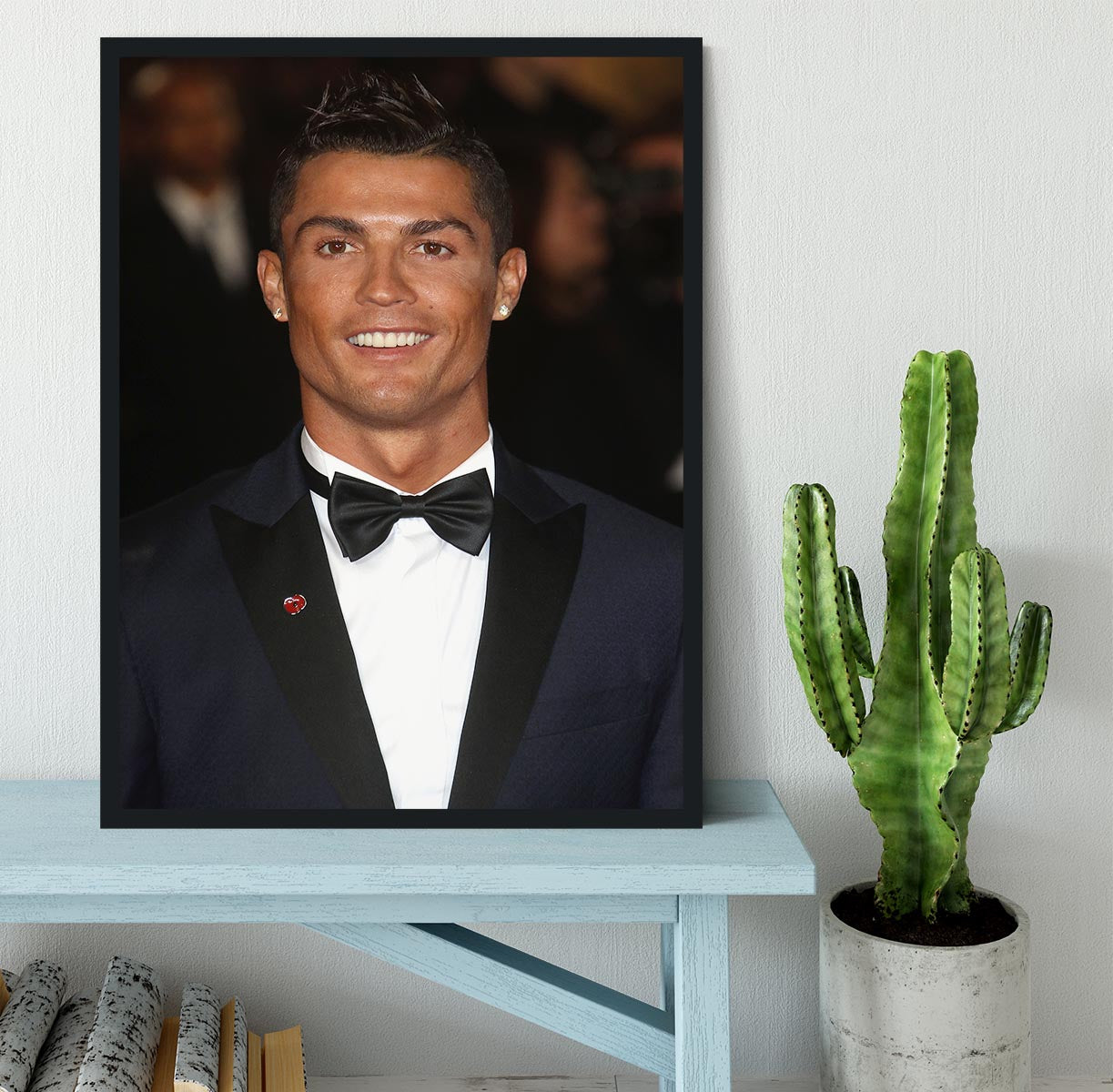 Ronaldo Wearing Poppy Framed Print - Canvas Art Rocks - 2