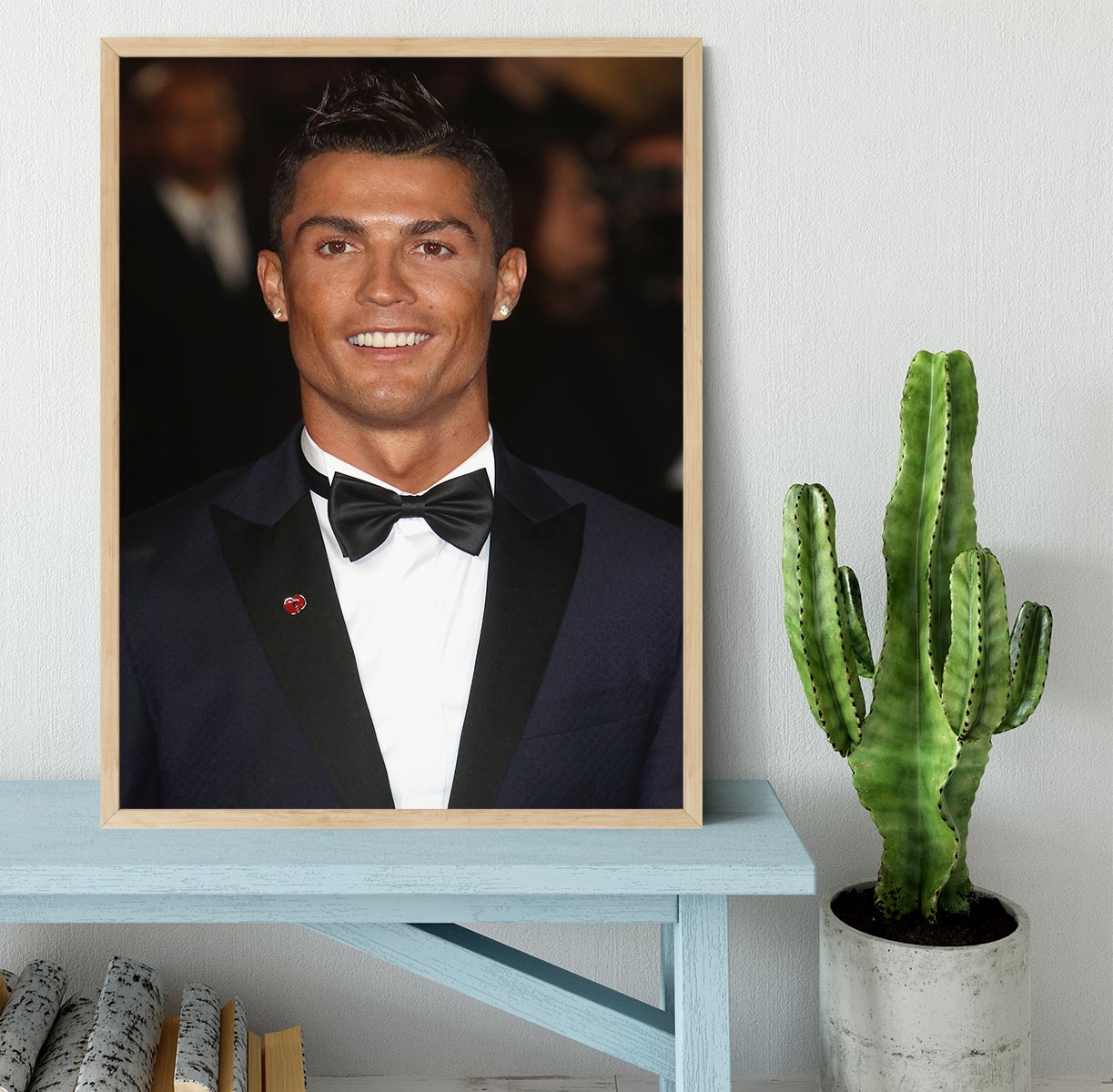 Ronaldo Wearing Poppy Framed Print - Canvas Art Rocks - 4