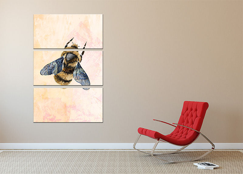 Rustic bee 3 Split Panel Canvas Print - 1x - 2