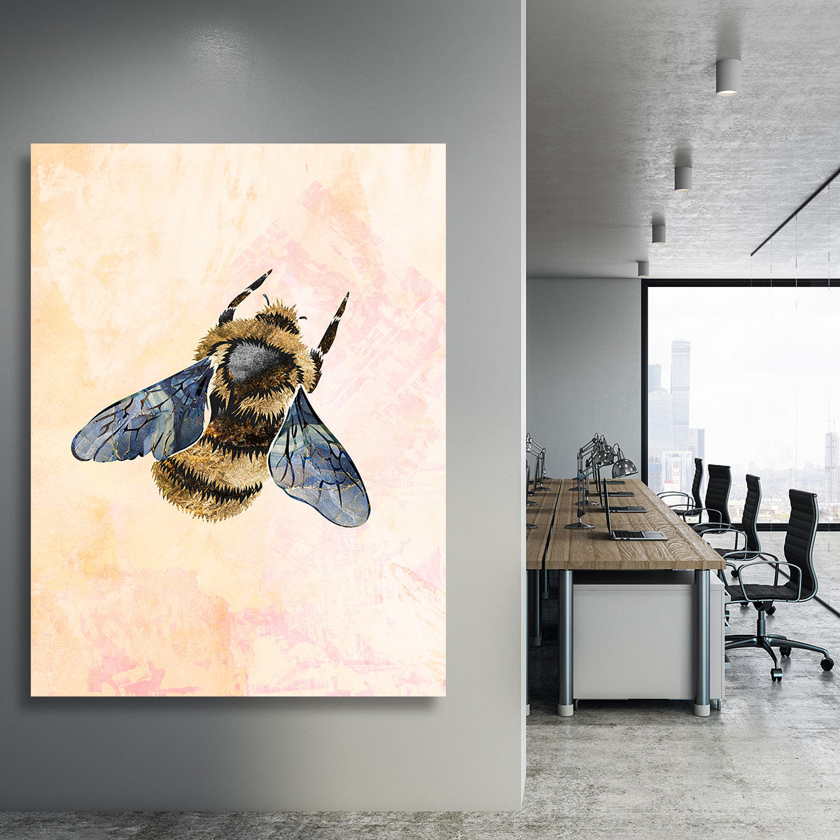 Rustic bee Canvas Print or Poster - 1x - 3