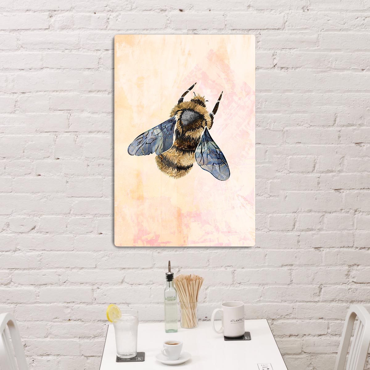 Rustic bee Acrylic Block - 1x - 3