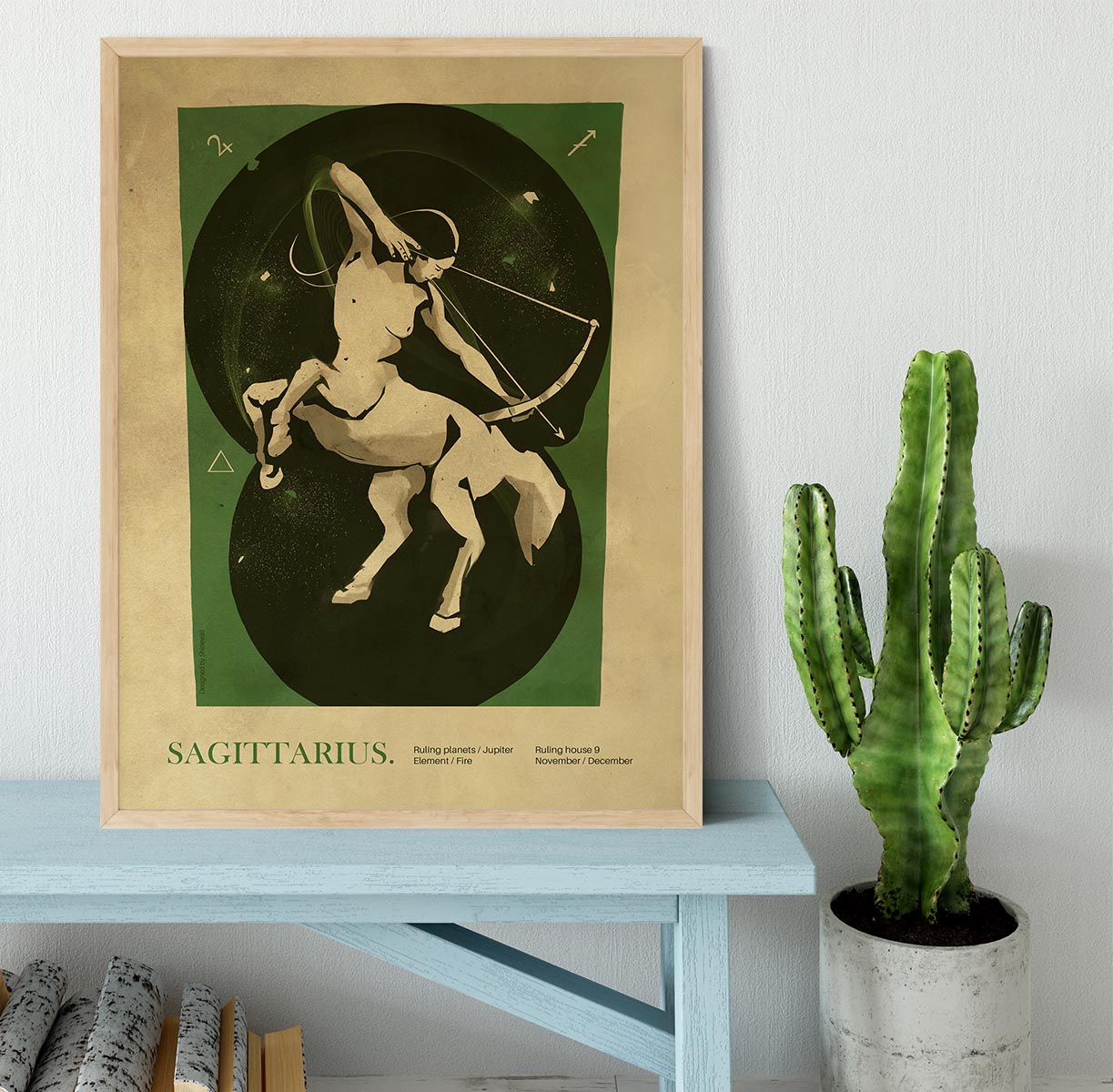 Sagittarius Celestial Light Art Framed Print - Canvas Art Rocks - 4