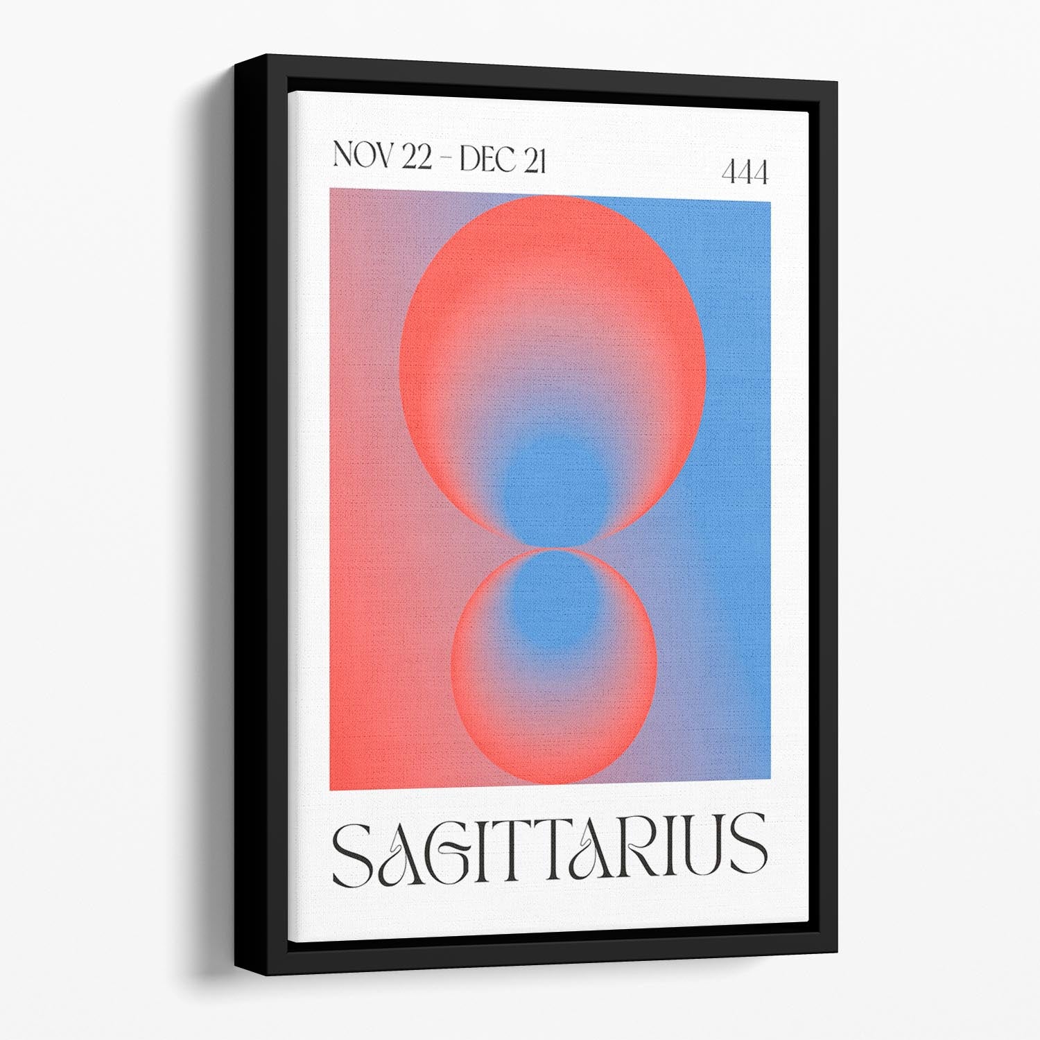 Sagittarius Celestial Light Print Floating Framed Canvas - Canvas Art Rocks - 1