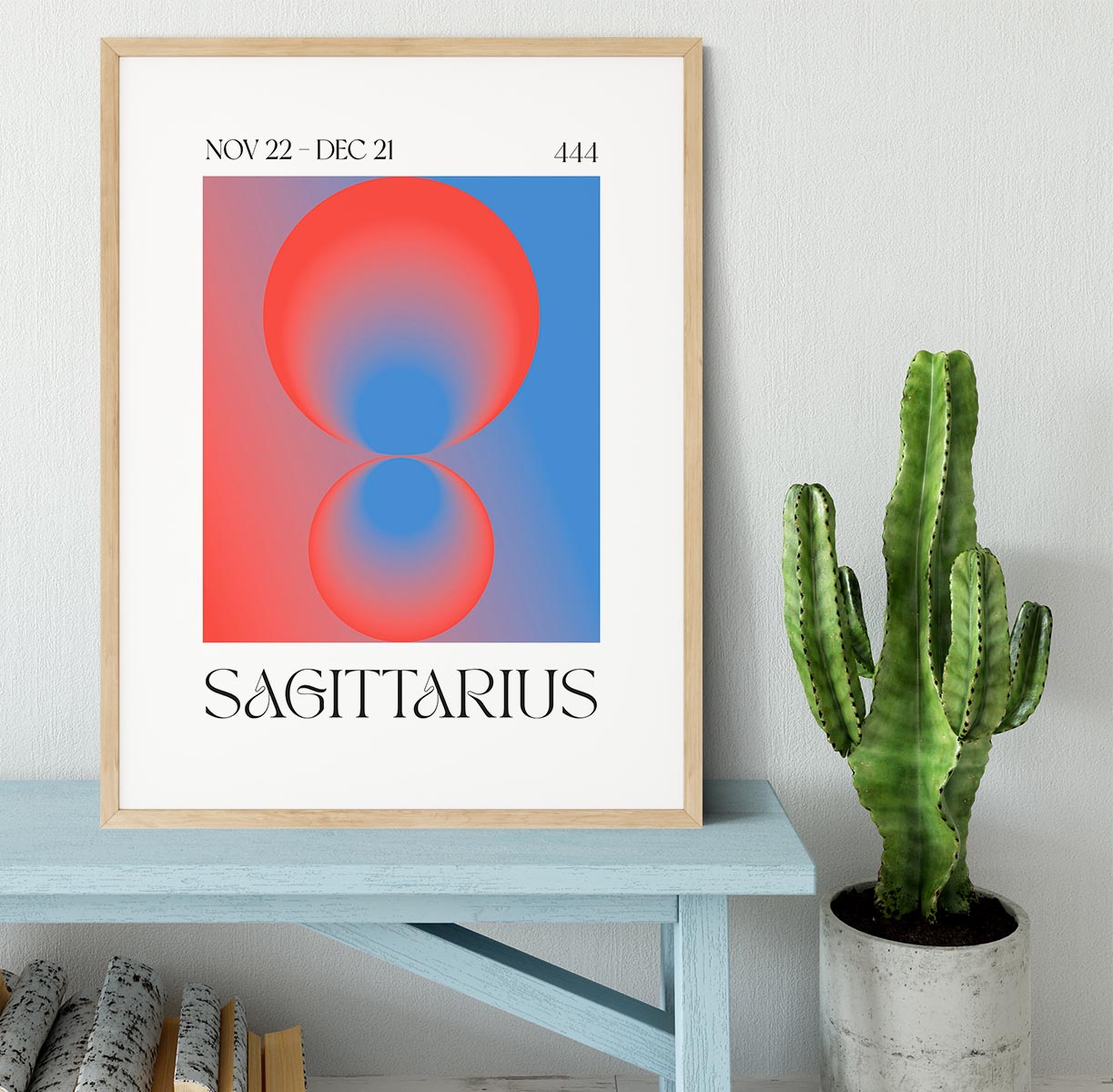 Sagittarius Celestial Light Print Framed Print - Canvas Art Rocks - 3